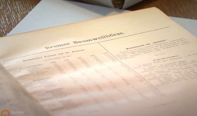 Ein Dokument zu 100 Jahren Bremer Baumwollbörse