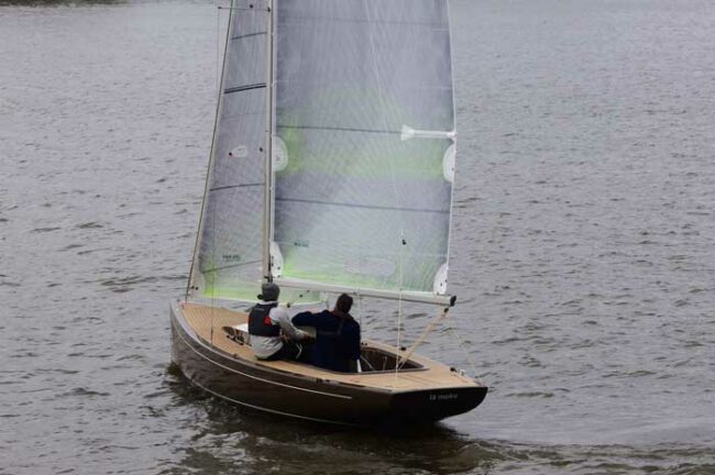 Die Flax 27 von Greenboats beim Probesegeln