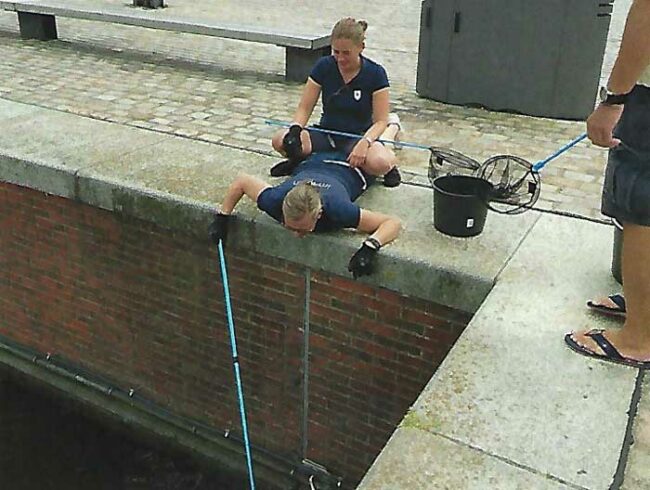 Müllfischen in Bremerhaven